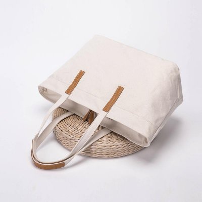 Korean version of simple atmosphere Japanese canvas tote bag large capacity female bag shoulder bag