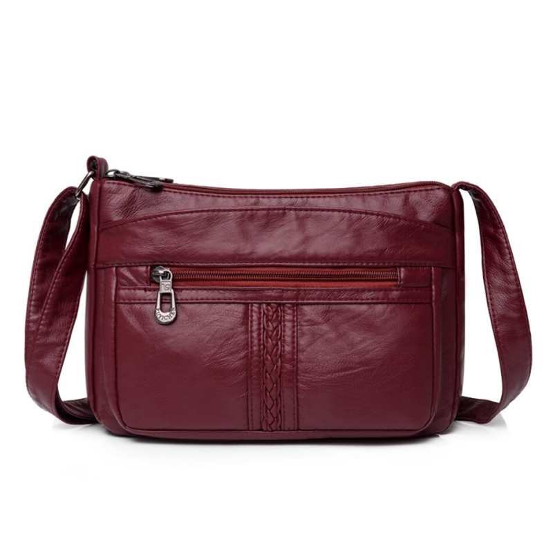 Torba damska w stylu letnim moda torba na ramie Super miekka skora torby Crossbody dla kobiet 4 kieszenie Sac A Main New